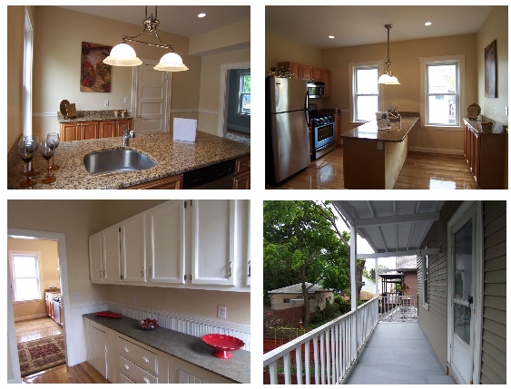 interior of 10 hersey street unit 2 - kitchen, pantry and porch