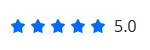 5 blue stars for a 5 star rating
