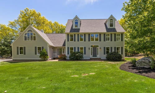 Detached Gray Colonial for sale - exterior shown