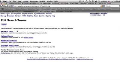 iMax Help System - Town List Video