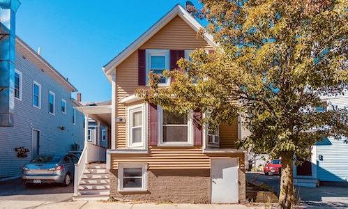 Corner unit garden style condo for sale in Revere, MA - exterior of property shown