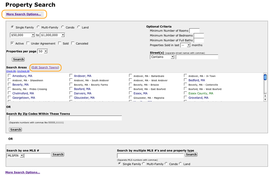 Property Search screenshot