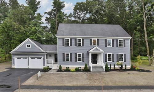 exterior view of Detached Gray Colonial