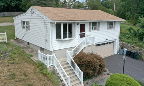 3 bedroom Detached White Ranch for sale in Amesbury, MA - Lake Attitash Beach access - exterior of home shown