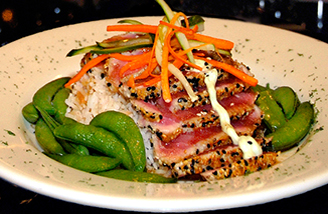 Plated Seafood Dinner