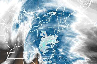 Weather Map Showing the North East United States