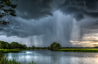 Stormy Sky Over Water