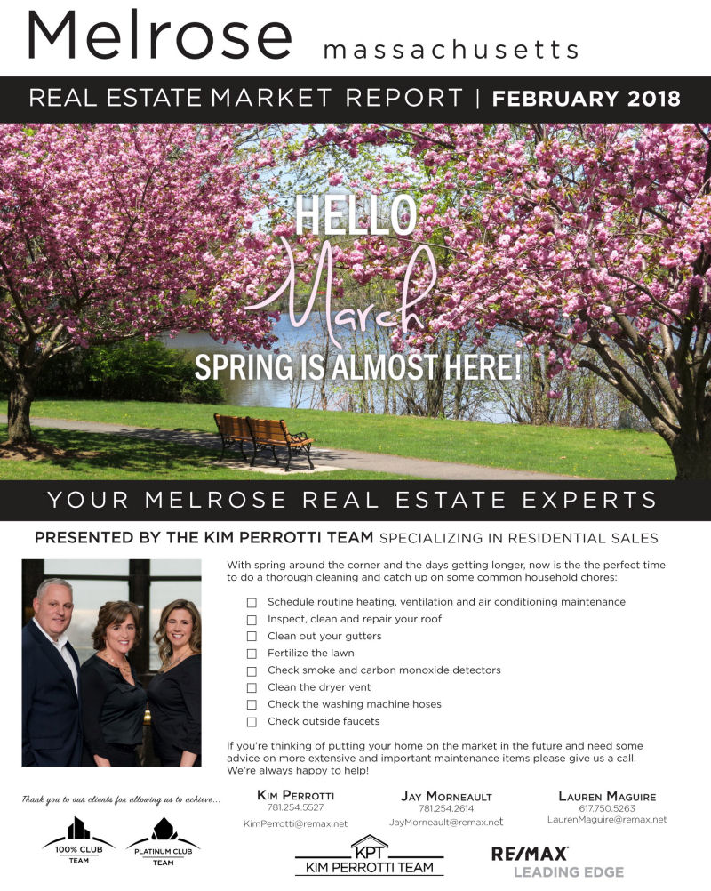 Melrose MA Real Estate Market Report March 2018 The Kim Perrotti