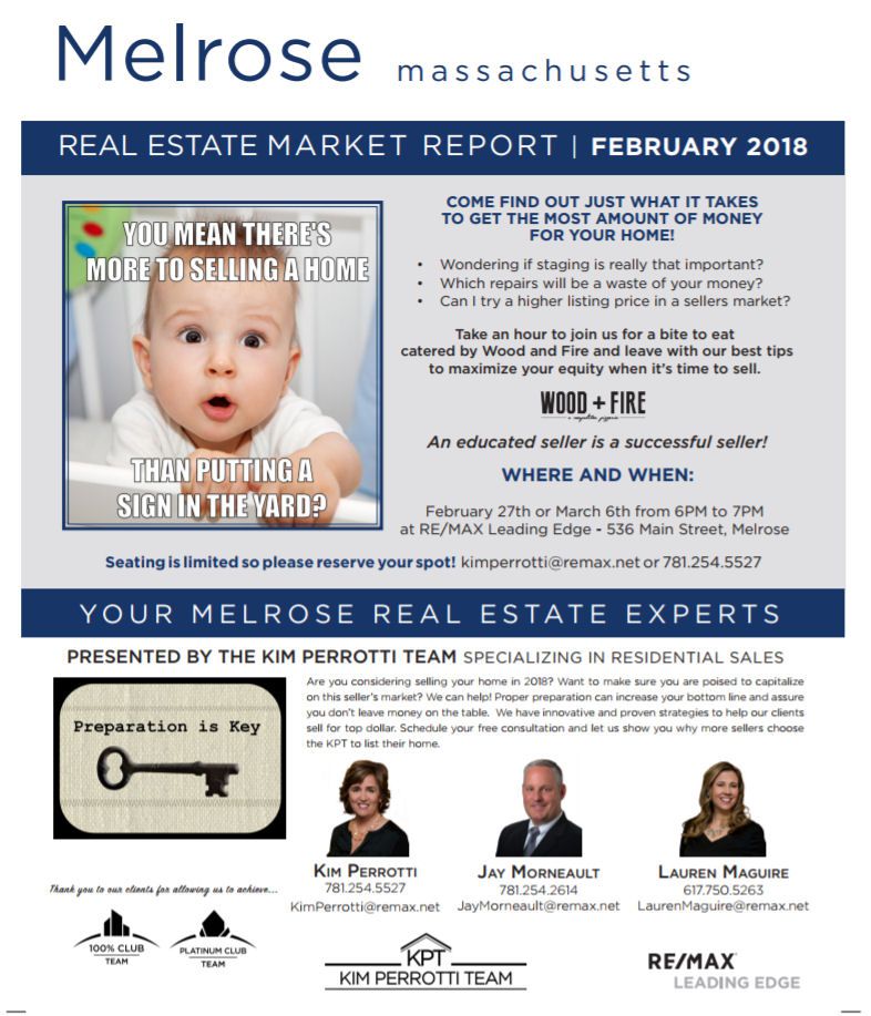 Melrose MA Real Estate Market Report February 2018 The Kim Perrotti