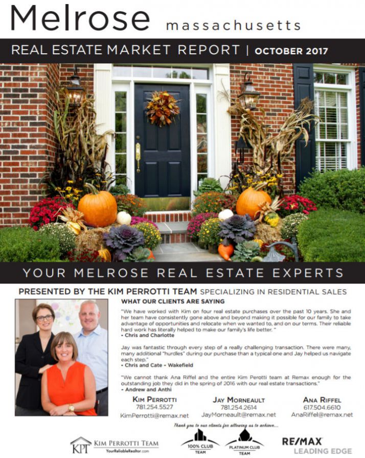 Melrose MA Real Estate Market Report October 2017 The Kim Perrotti