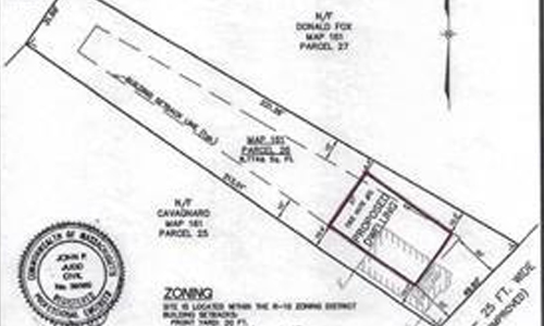 Proposed Plot Plan drawing of land for sale